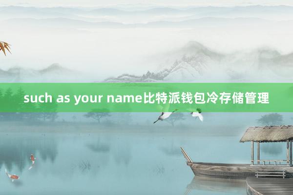 such as your name比特派钱包冷存储管理