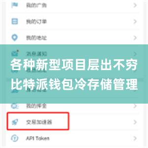 各种新型项目层出不穷比特派钱包冷存储管理