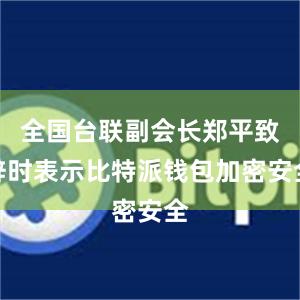 全国台联副会长郑平致辞时表示比特派钱包加密安全