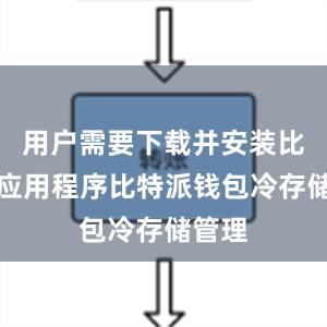 用户需要下载并安装比特派应用程序比特派钱包冷存储管理